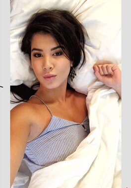 Dee snaps selfies in her everyday clothes and then in sexy lingerie
