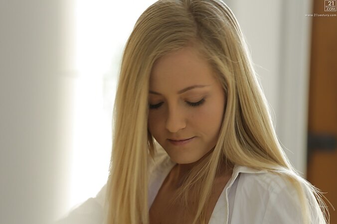 Teen Is A Real Screwball Swooning Over Her Own Body Covered With A White Shirt Sexvid Xxx