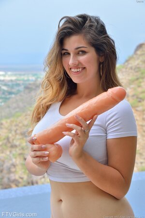 Pretty girl doesn't need men because she has rambone and fist to stimulate pussy
