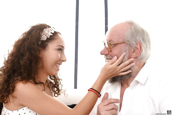 Old guy was surprised how good his lovely stepgranddaughter is at cocksucking