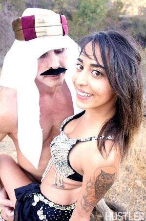 Swanky young gypsy sucks and rides hubby's dick till facial in the field