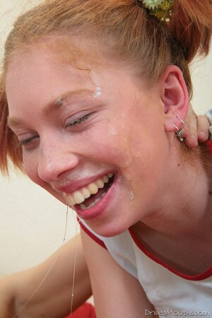 As part of her facial treatment, she gets covered in drool