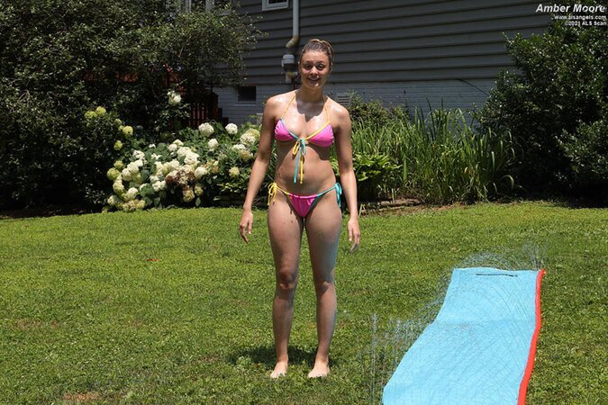 Amber Moore shows what she can do with sprinklers too