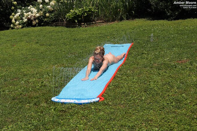 Amber Moore shows what she can do with sprinklers too