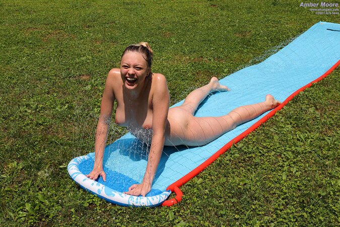Amber Moore shows what she can do with sprinklers too