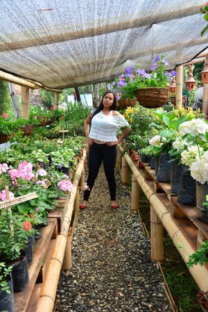 Andrea Flores counting flowers and looking as hot as it gets