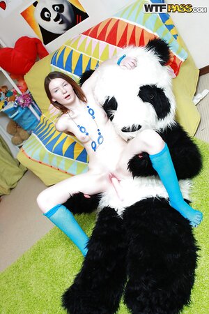 Pale-skinned babe is going to take a big dick toy's COCK