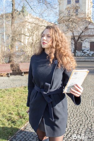 Brunette Belarusian beauty Sofia Curly teases and pleasures her geeky partner Lutro with her eager mouth and tight body