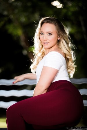 Small-tittied pornstar AJ Applegate is a possessor of wide hips and massive ass