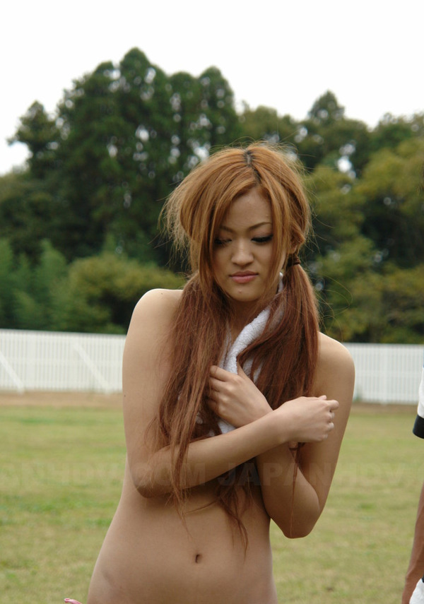 Mischievous Japanese Team Brings A Naked Girl In The Field To Have Some Fun
