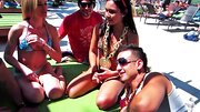 Outgoing sluts having wild orgy with some very handsome guys