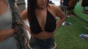 POV babe with a nice ass is having sex while hiding