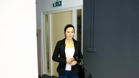Natali Blue is about to go through a casting session