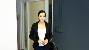 Natali Blue is about to go through a casting session