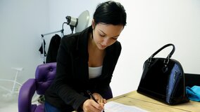 Natali Blue is about to go through a casting session
