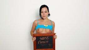 Natali Blue is about to go through a casting session