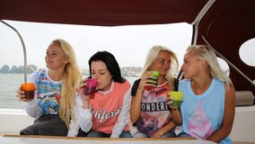 Girls with wet pussies drink and have lots of fun with lez sex