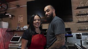 Slutty sandwich shop girl is taking that black dick