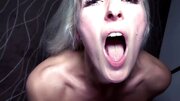 Blonde MILF blows him outside then gets taken rough in bed