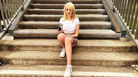 Blondie looks ready to get fucked in public as well