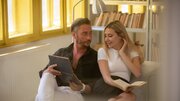Tory Sweety receives a facial while in the library