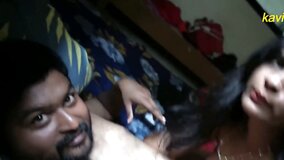 Indian wife gives a footjob and then a blowjob before riding