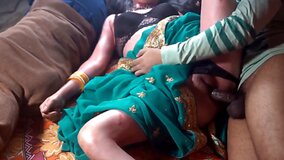 Stepmom with a phat Indian pussy lets him slide under her skirt