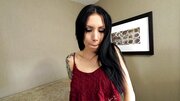 Dark haired beauty Callie Cyprus sucks dick in a hotel room