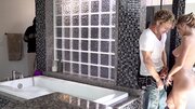 Sexy lady with amazing body just took shower and started to fuck