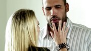 Blonde cutie makes first move to seduce office worker