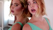 Black dude stretches slutty babe during photo session