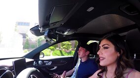 Horny lady drives big dick owner home to check it out