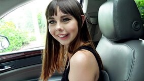 Hitchhiking teen gladly gives up her pussy to the driver