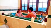 A porn video is done in a hot tub here