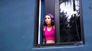 Girl with purple hair wants man who spies on her masturbating