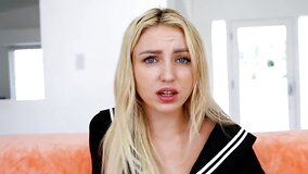 Blonde cutie is ass-fucked hard in a POV-style sex video