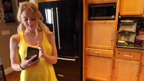 Naughty blonde is getting fucked in homemade POV footage