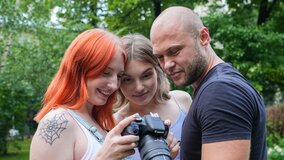 After taking some photos they end up having a three-way