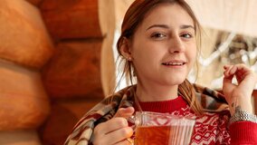 Adorable girl enjoys the cold and masturbates like mad