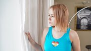 Horny Blonde While Reading Realizes She Needs An Urgent Cum