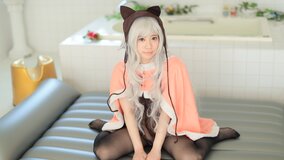 Kurumi Chino is cosplaying and looking super fuckable