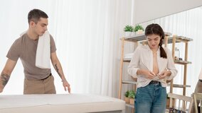 Stefany Kyler gets a massage and a little bit extra