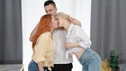 A blonde and a redhead will do anything for the cumshot