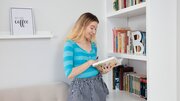 Cute Blonde Masturbates On Bed After Reading A Book