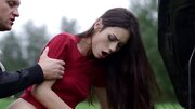 Lustful new wife mouth and cunt fucked by dude long dick