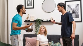 An unsatisfied married woman screwed infront of her husband